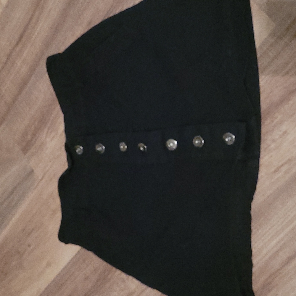 Black skirt with silver buttons